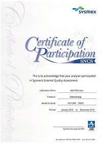 Certificate of Participation XT-1000i 70820