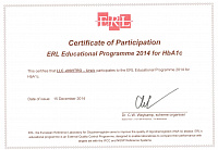 ERL HBA1C Certificate 2014